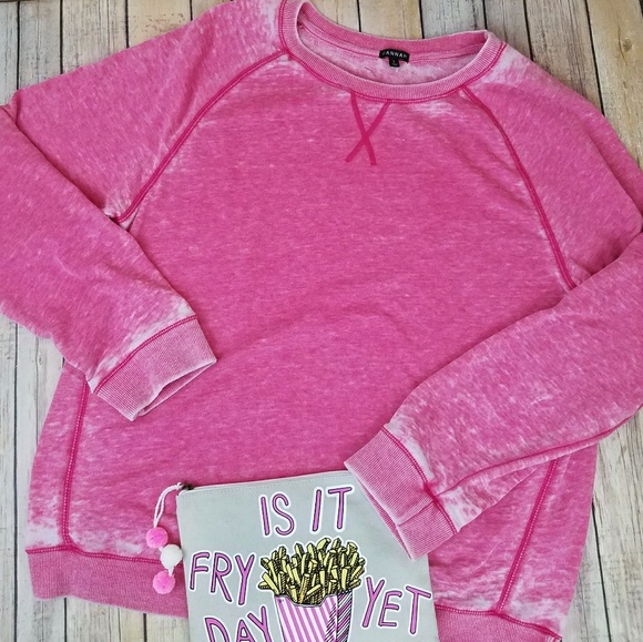Hannah Tops - Hannah Long Sleeve Raspberry Pink Slouchy Shirt